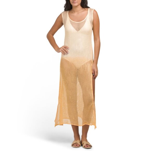 PQ SWIM Orange Silk Alana Cover-up Dress